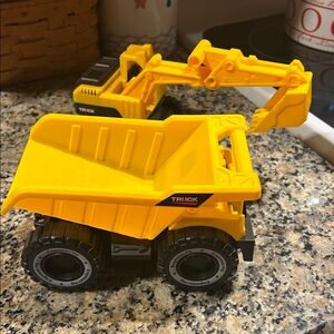 Trucks- Set of 2- Dump Truck & Excavator- New